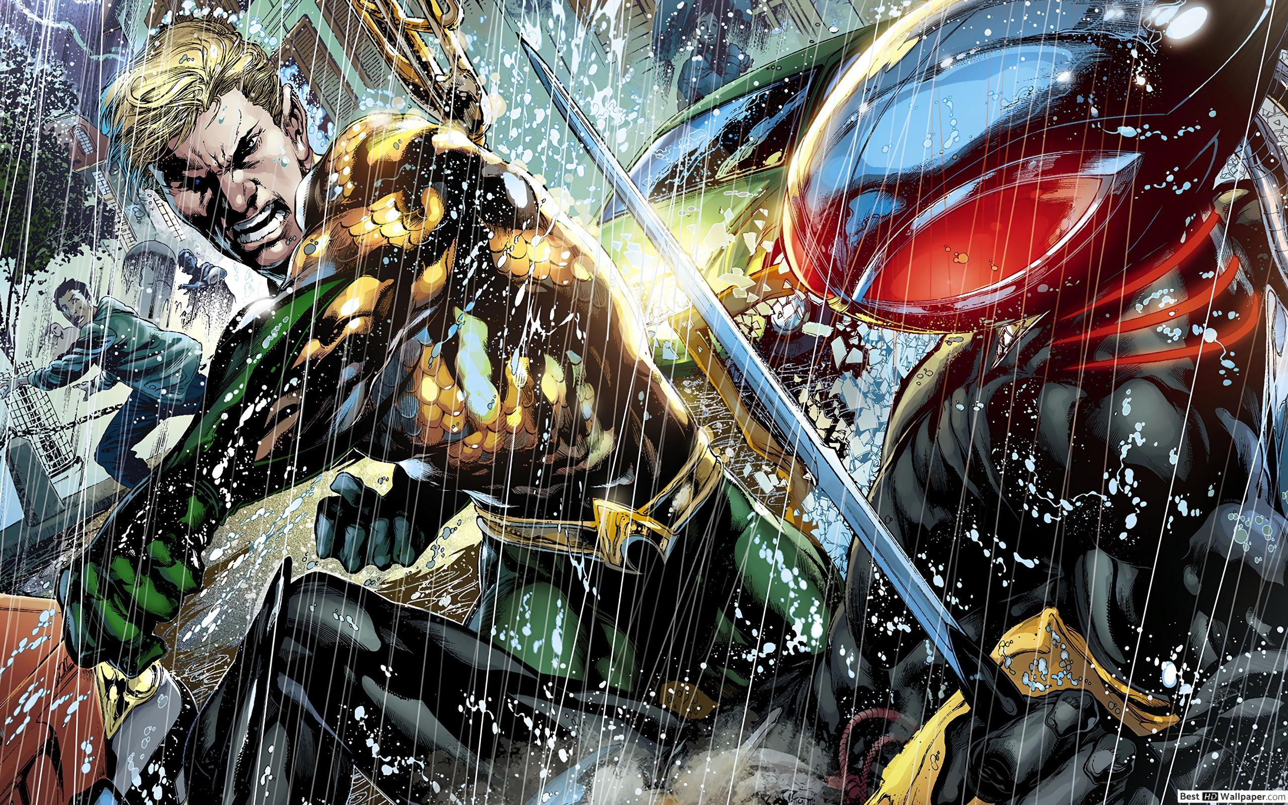 Aquaman Vs Black Manta Comic , HD Wallpaper & Backgrounds