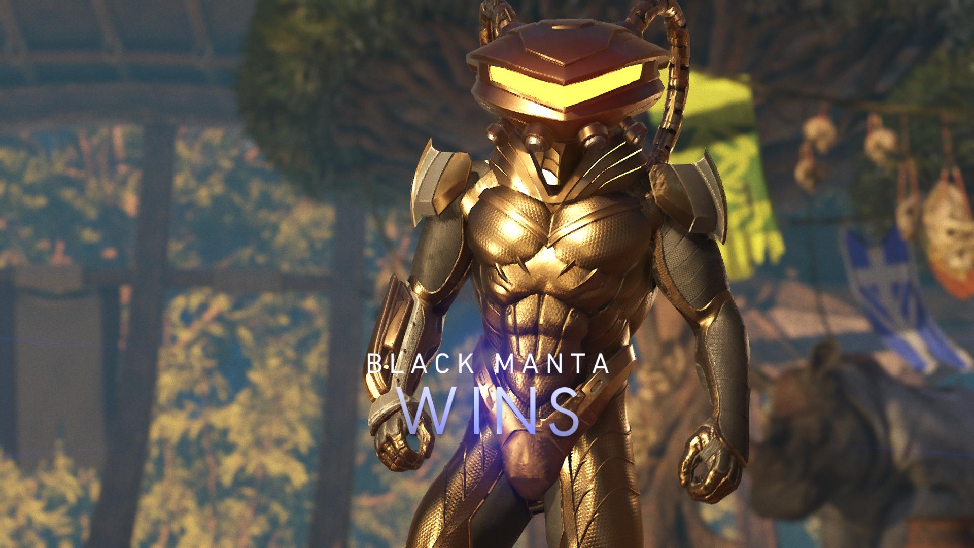 Black Manta Looks Pretty Cool With The Golden Tournament - Action Figure , HD Wallpaper & Backgrounds