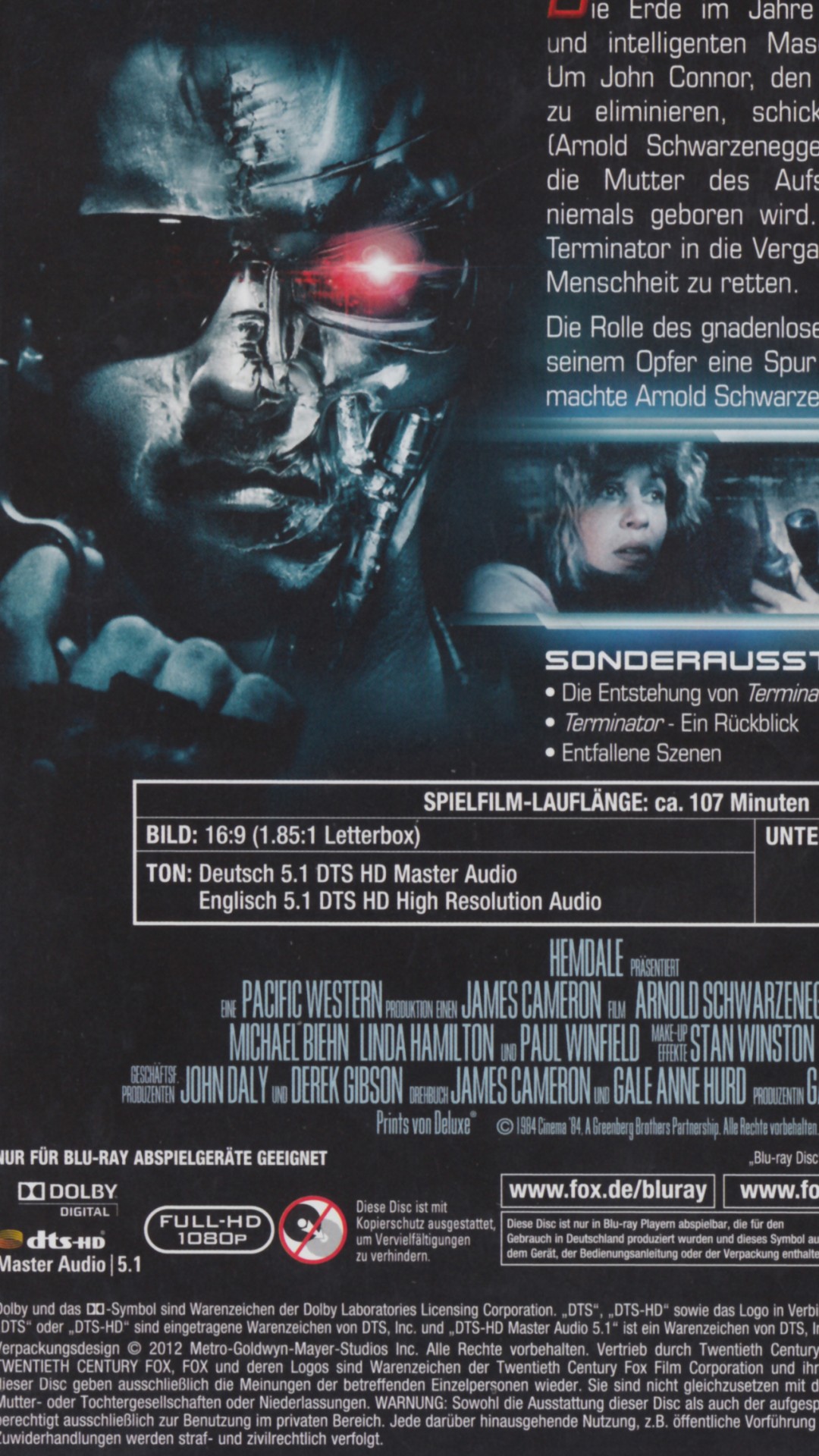 Download Terminator Genisys Cast, Terminator Movies - Terminator Dvd Cover Deutsch , HD Wallpaper & Backgrounds