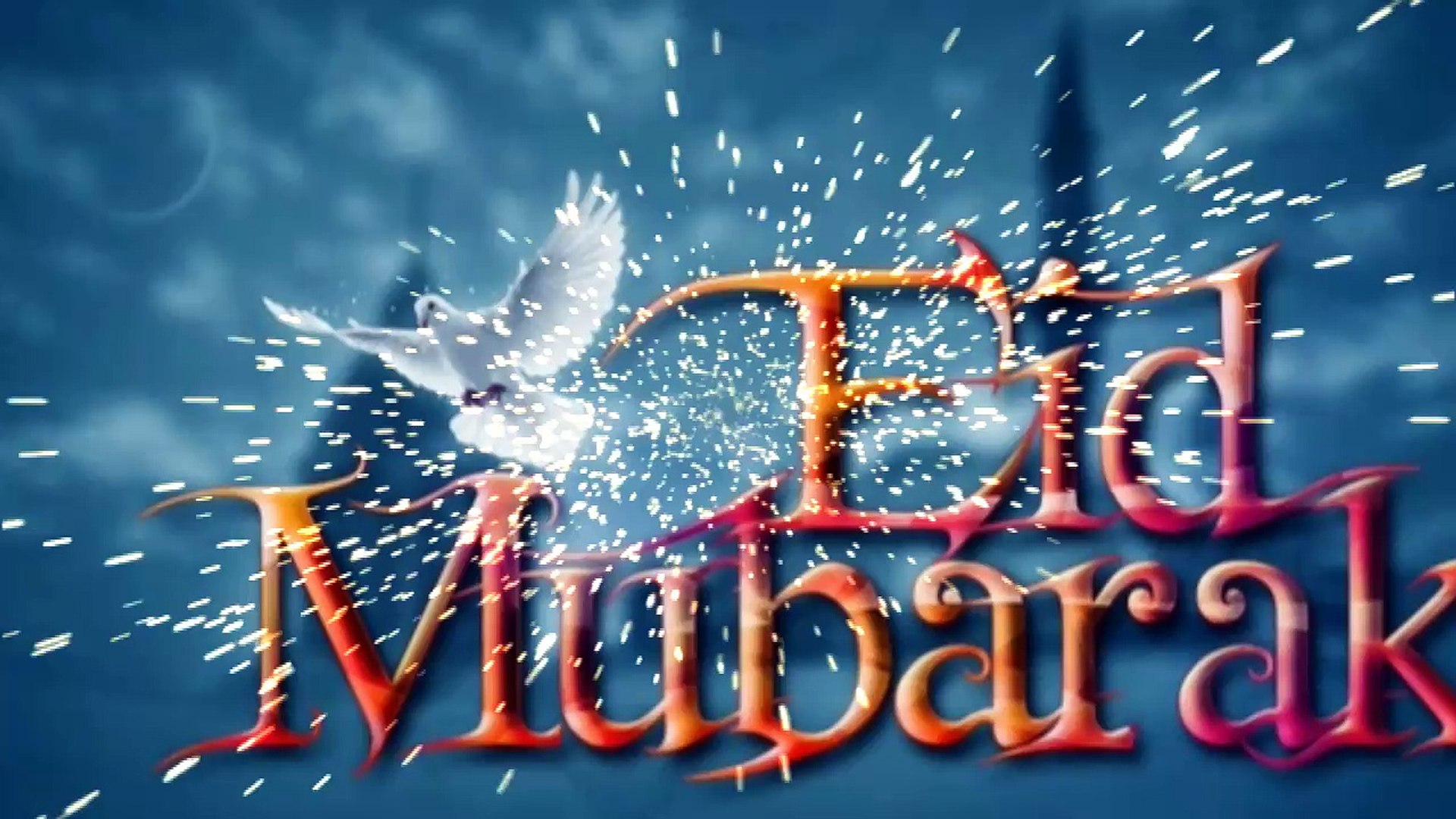 Eid Video Happy And Blesed Eid - Graphic Design , HD Wallpaper & Backgrounds