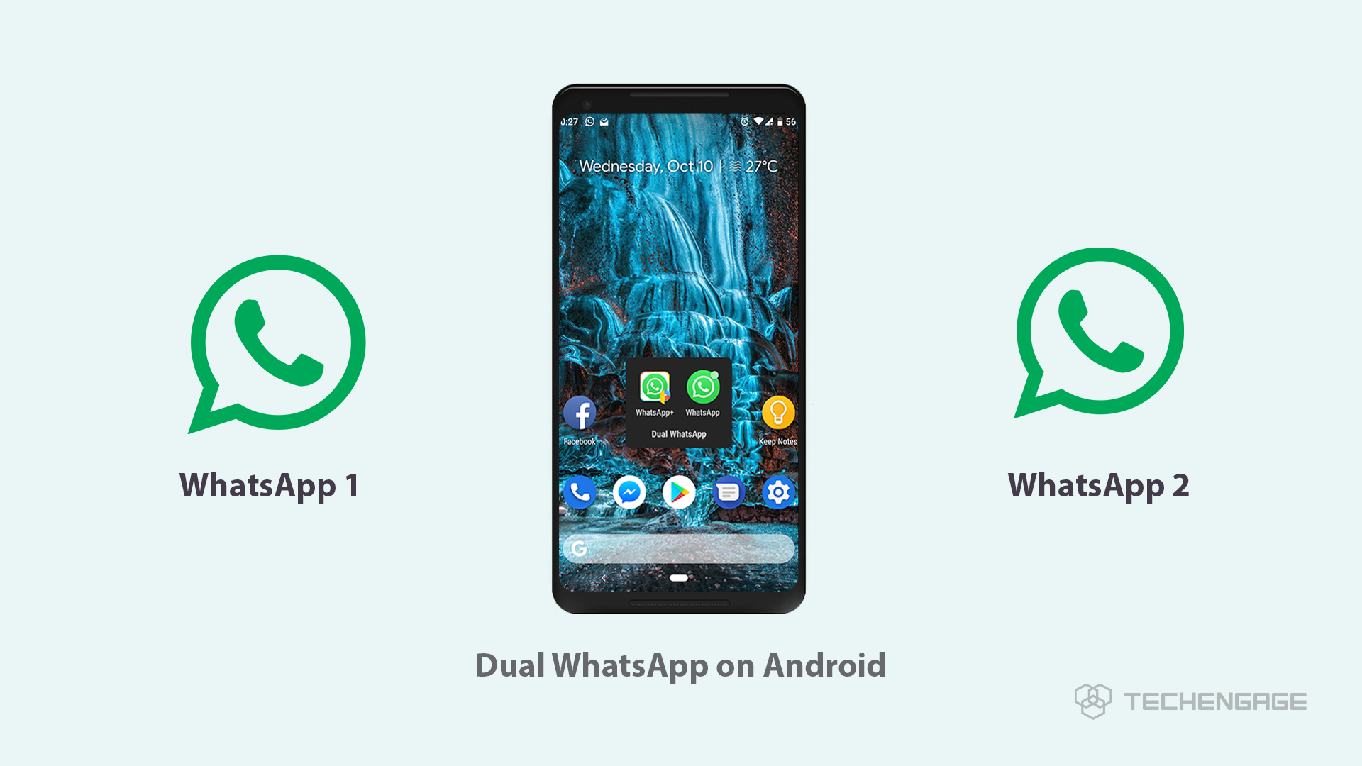 Dual Whatsapp, Double Whatsapp App - Whatsapp , HD Wallpaper & Backgrounds