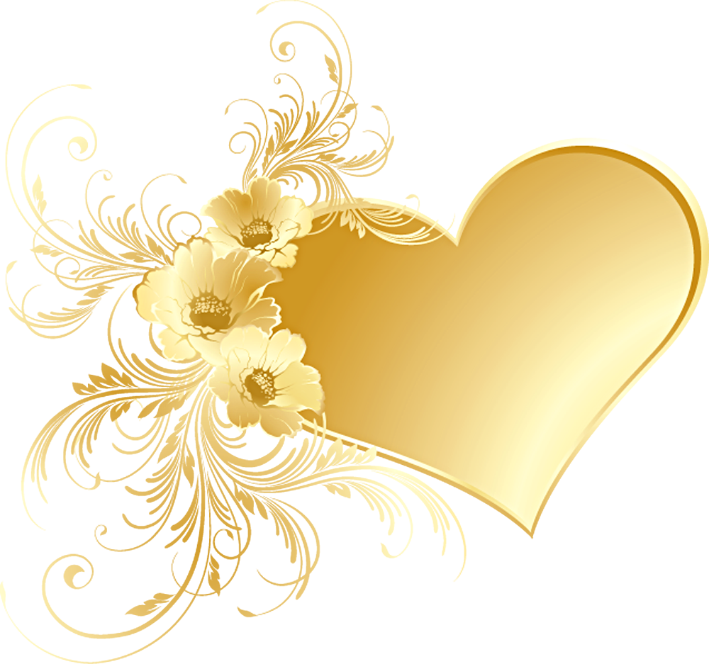 Transparent Gold Heart Pic Frame , HD Wallpaper & Backgrounds