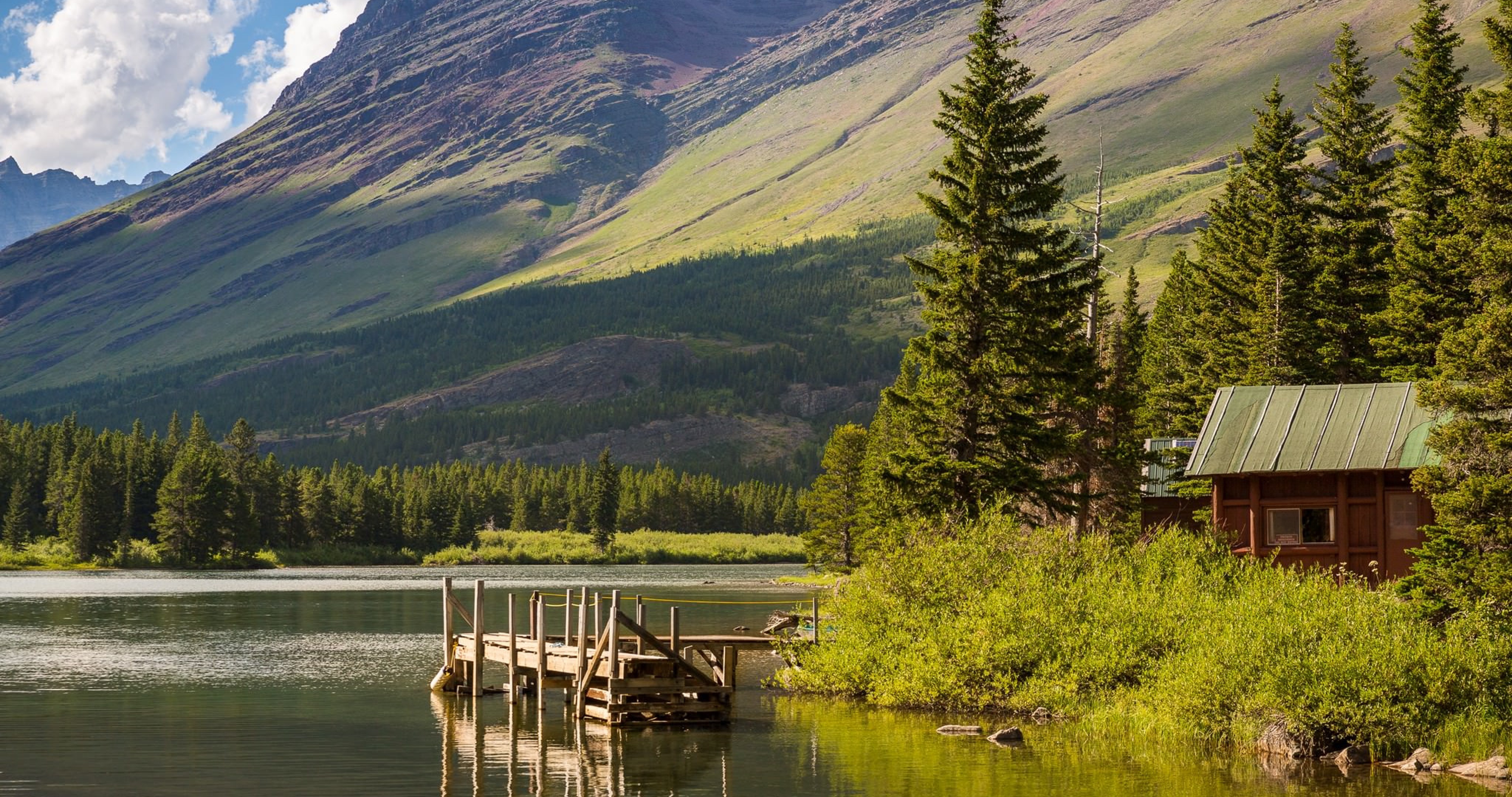 Hike Lake Glacier National Park Montana 4k Ultra Hd - Montana Mountains , HD Wallpaper & Backgrounds