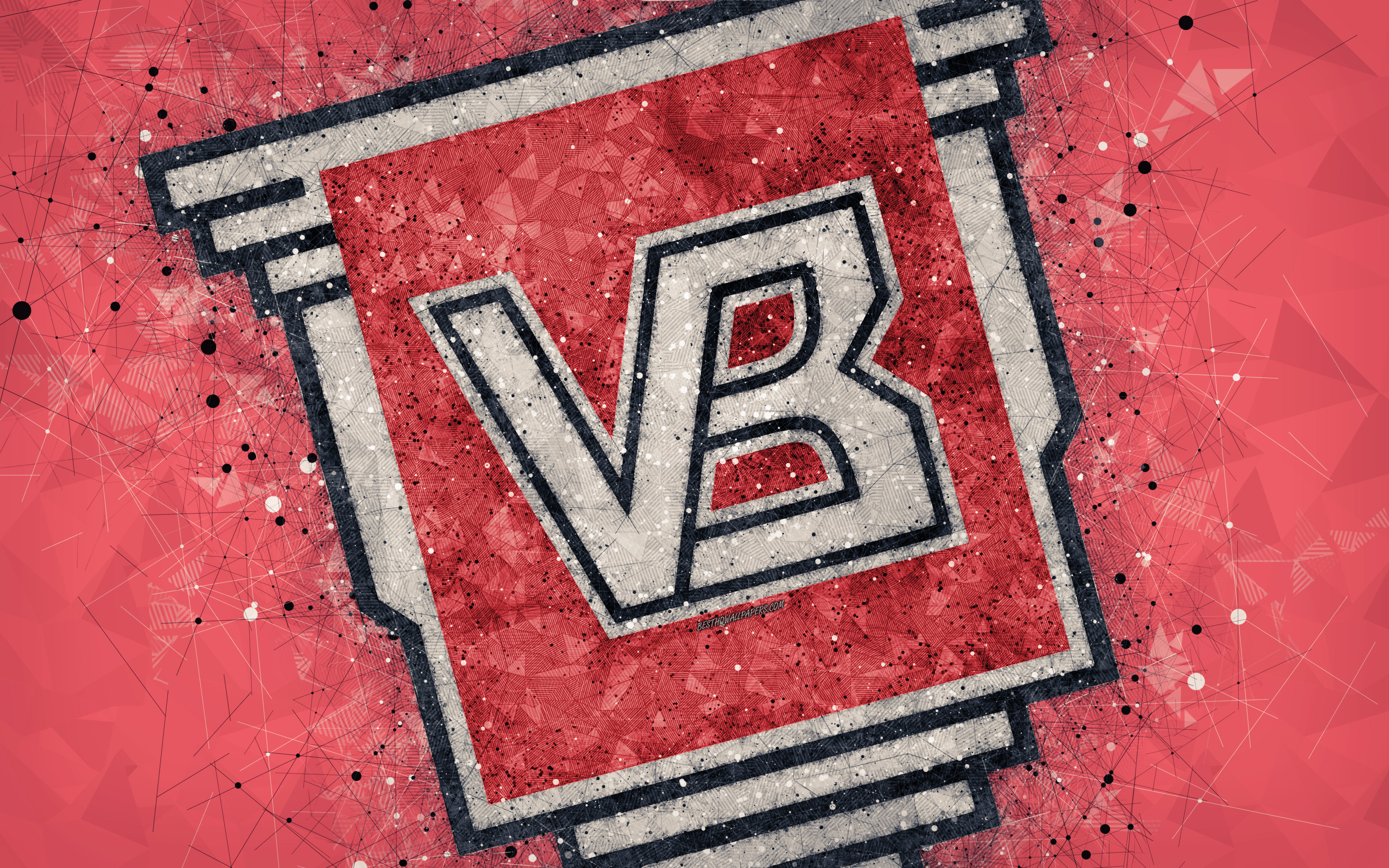Vejle Bk, 4k, Logo, Geometric Art, Danish Football - Vejle Boldklub , HD Wallpaper & Backgrounds