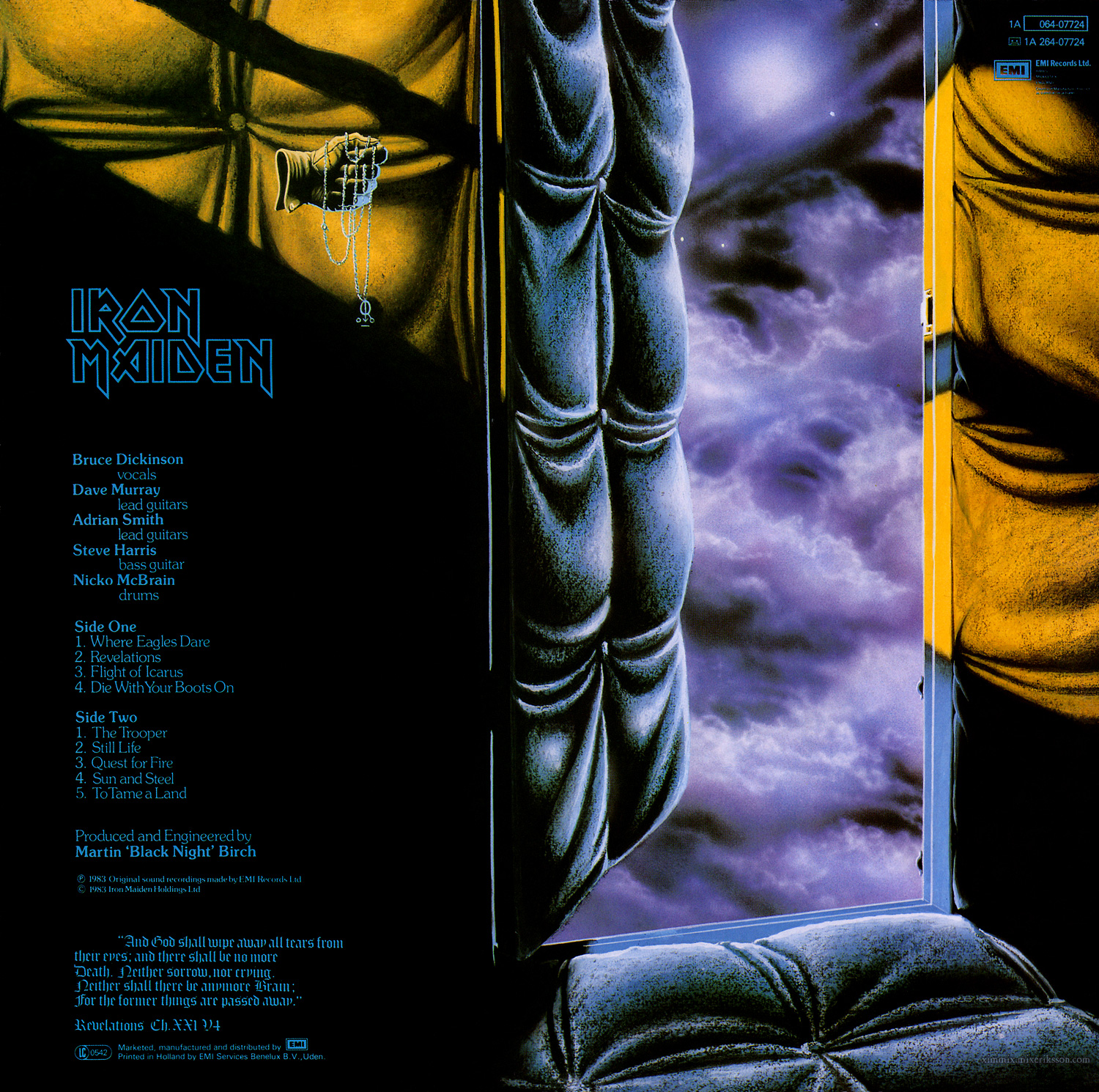 Piece Of Mind - Iron Maiden Piece Of Mind Back Cover , HD Wallpaper & Backgrounds