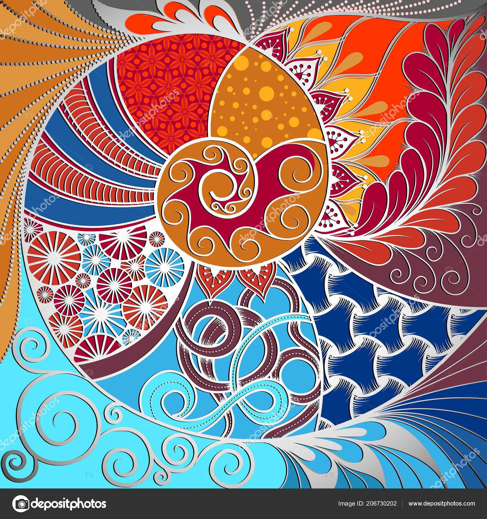 Hand Drawn Ethno Zentangle Pattern Tribal Background - Vector Graphics , HD Wallpaper & Backgrounds