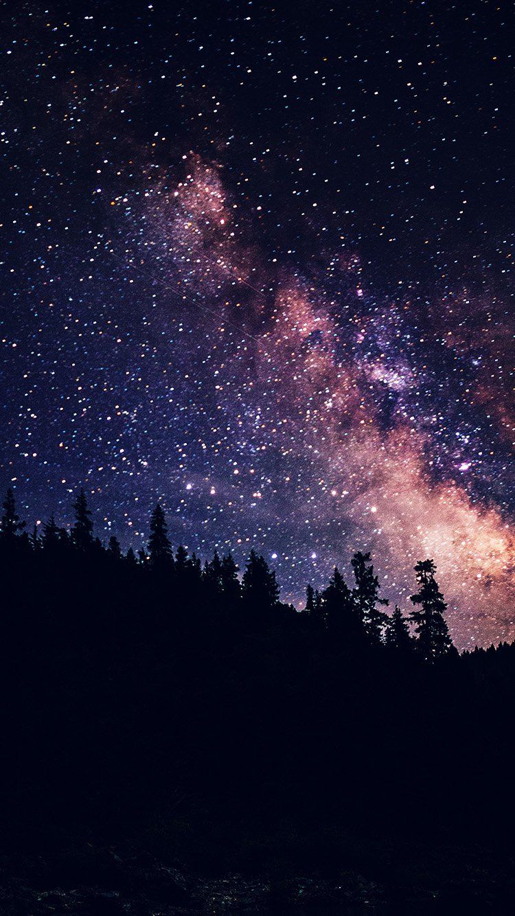Night Sky Dark Space Milkyway Star Nature Wallpaper - Night Sky Wallpaper Iphone , HD Wallpaper & Backgrounds