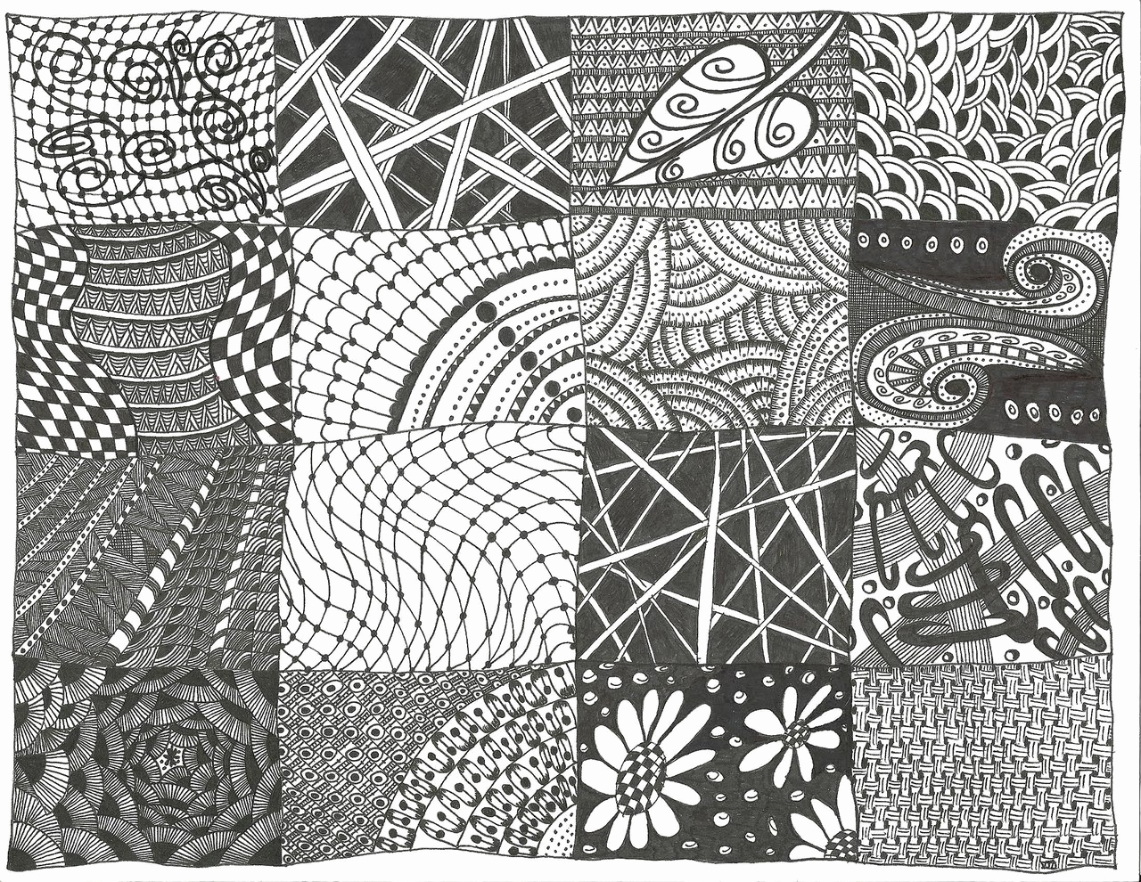 Printable Zentangle Patterns Luxury Free Printable - Zen Doodle Patterns Step By Step , HD Wallpaper & Backgrounds