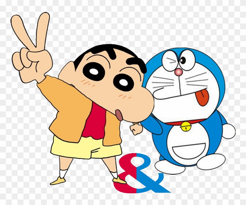 Crayon Shin-chan Doraemon Animation Cartoon Character - Shin Chan And Doraemon , HD Wallpaper & Backgrounds