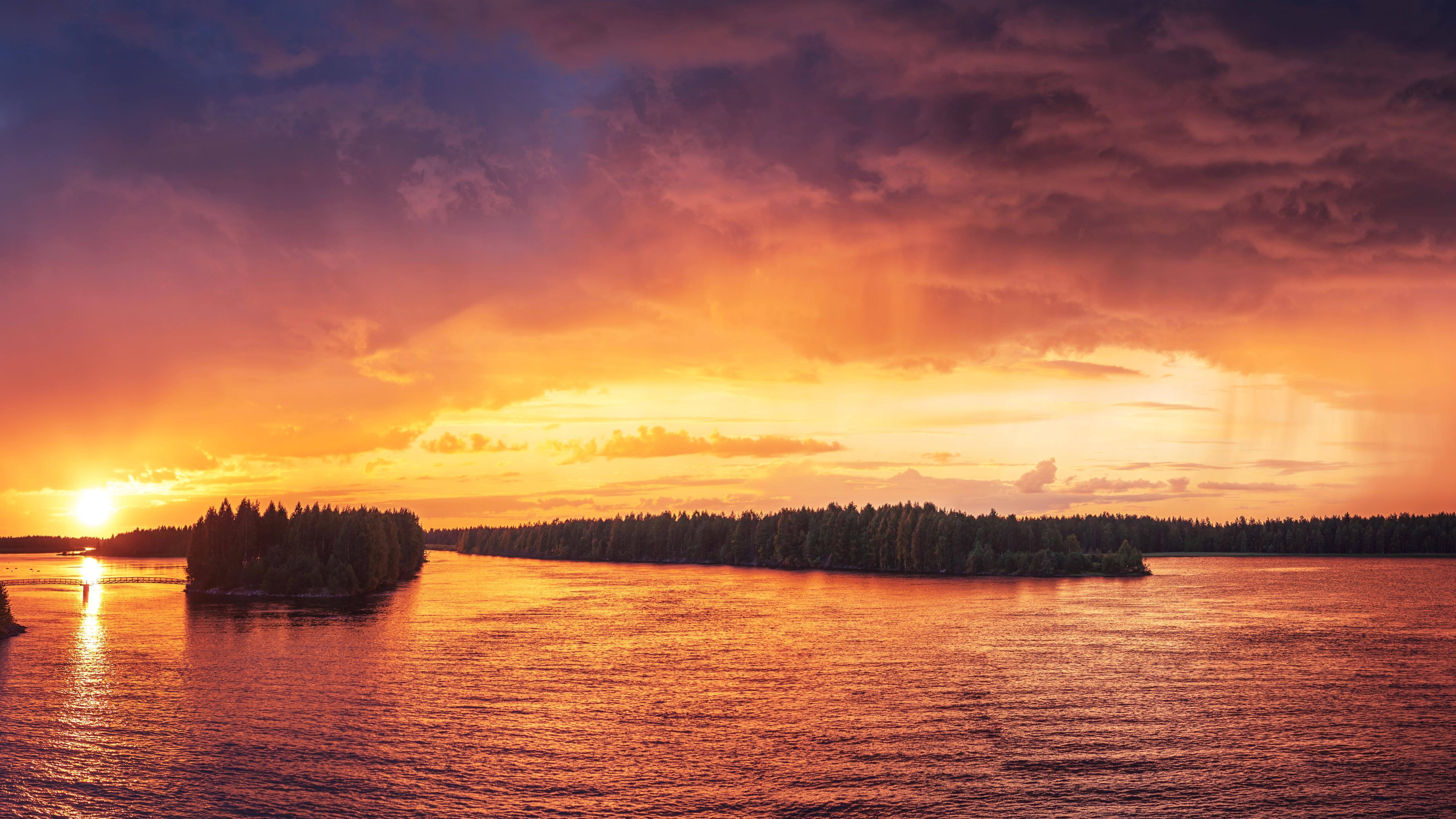 Vaala Finland 8k Wallpaper - Sunset , HD Wallpaper & Backgrounds