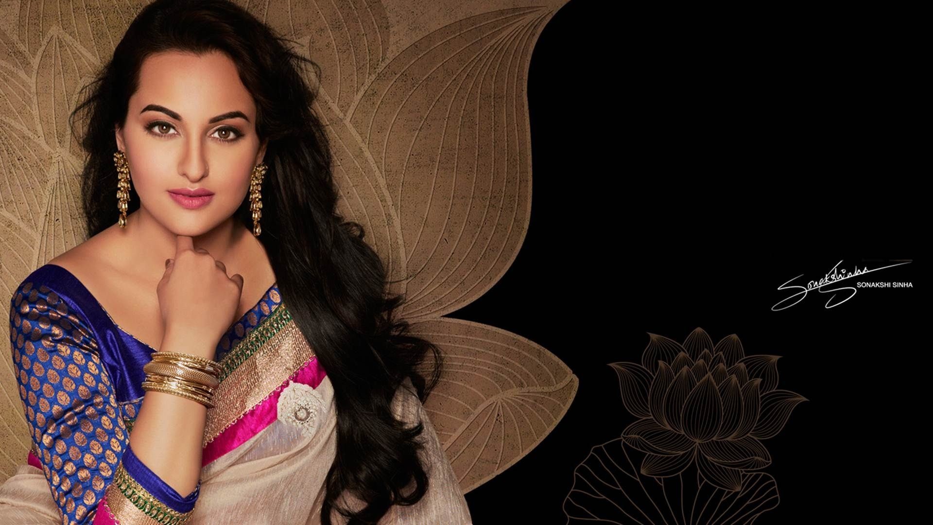 Download Hd Parineeti Chopra Bollywood Actress Wallpapers - Sonakshi Sinha In Saree , HD Wallpaper & Backgrounds