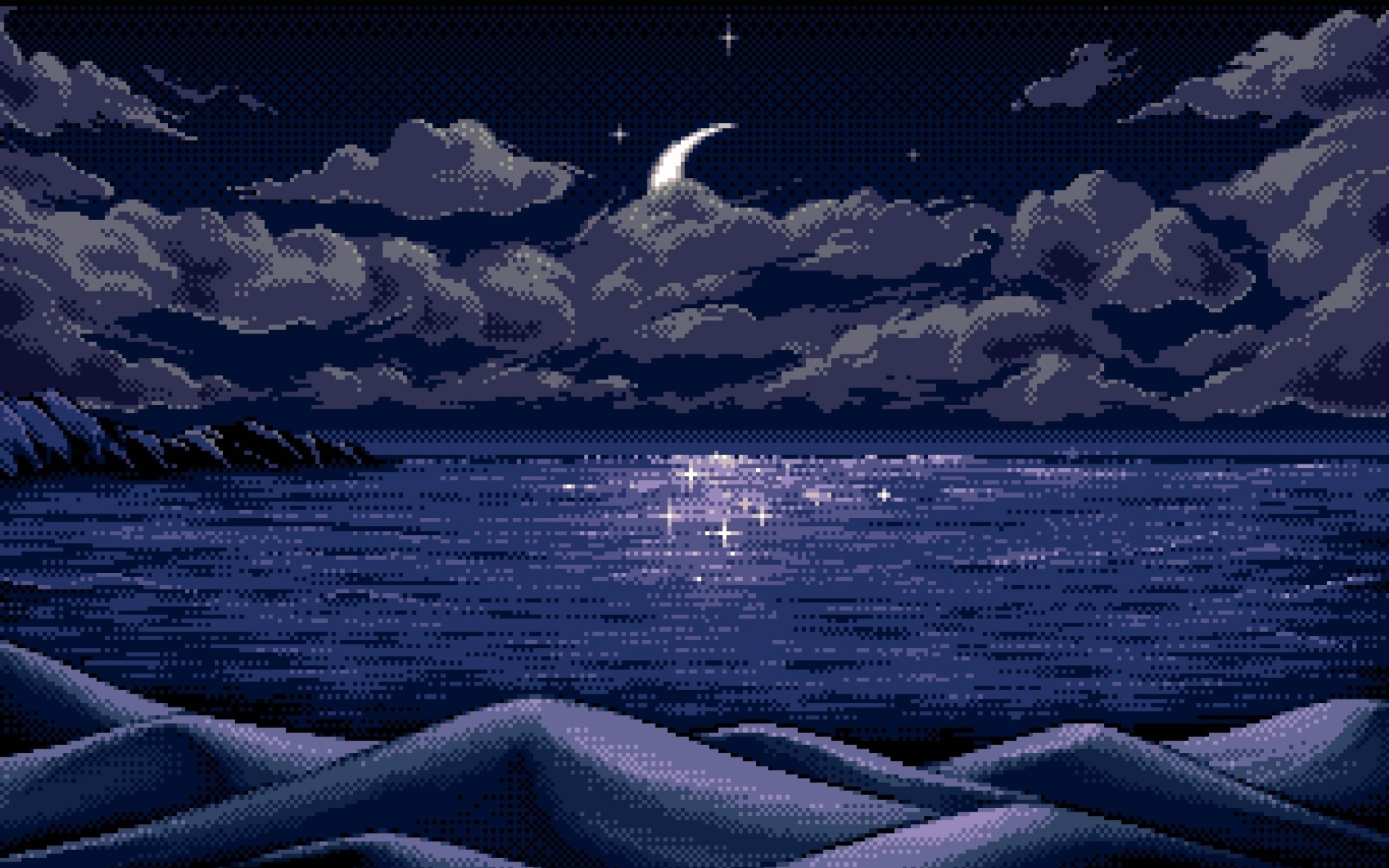 Https - //hdwallsbox - - Night Pixel Art Background , HD Wallpaper & Backgrounds