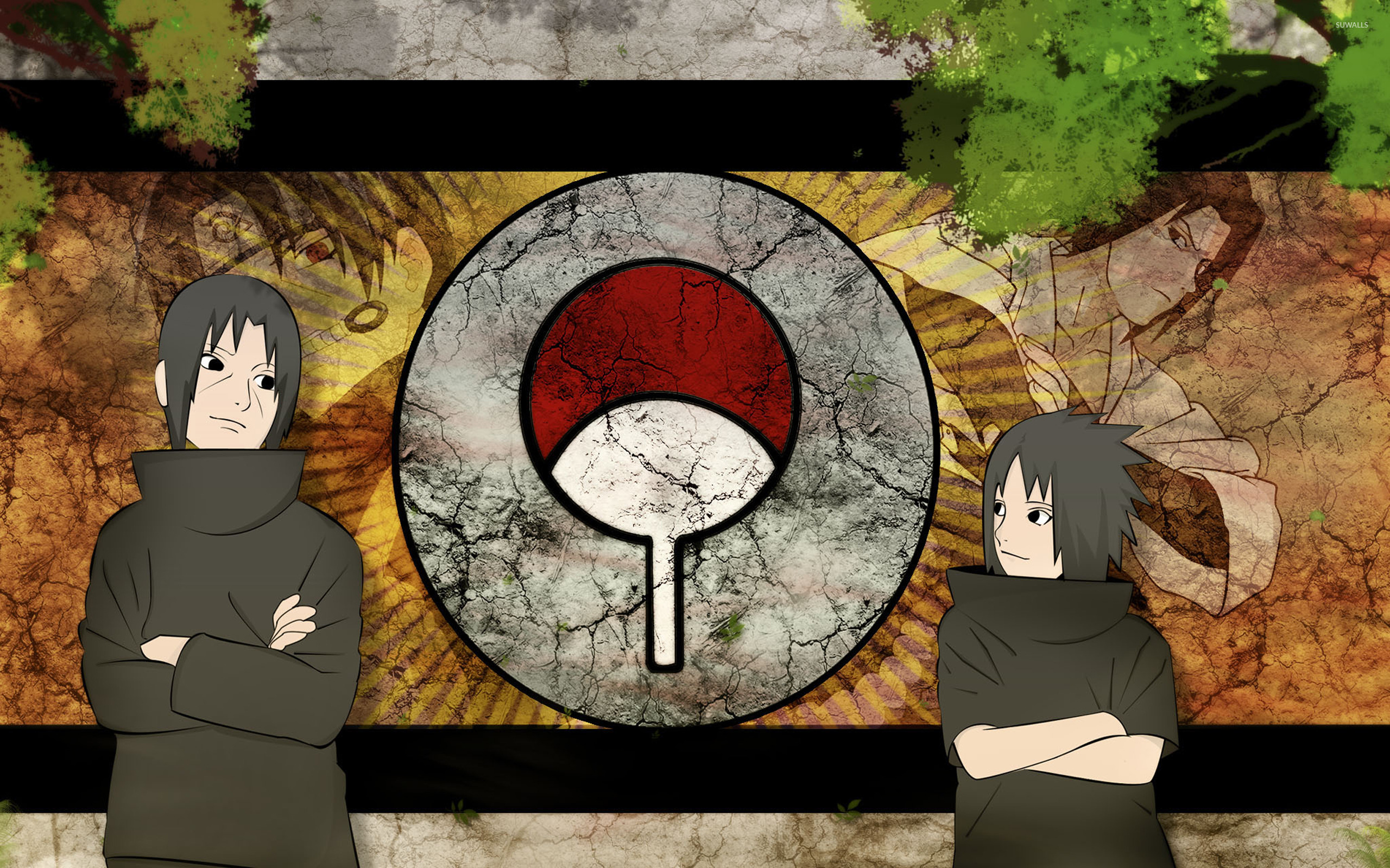 Itachi Uchiha And Sasuke Uchiha Wallpaper - Itachi Et Sasuke Hd , HD Wallpaper & Backgrounds