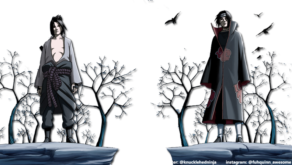 Itachi & Sasuke Transparent Wallpaper Ps Vita Wallpaper - Itachi Com Sasuke Png , HD Wallpaper & Backgrounds
