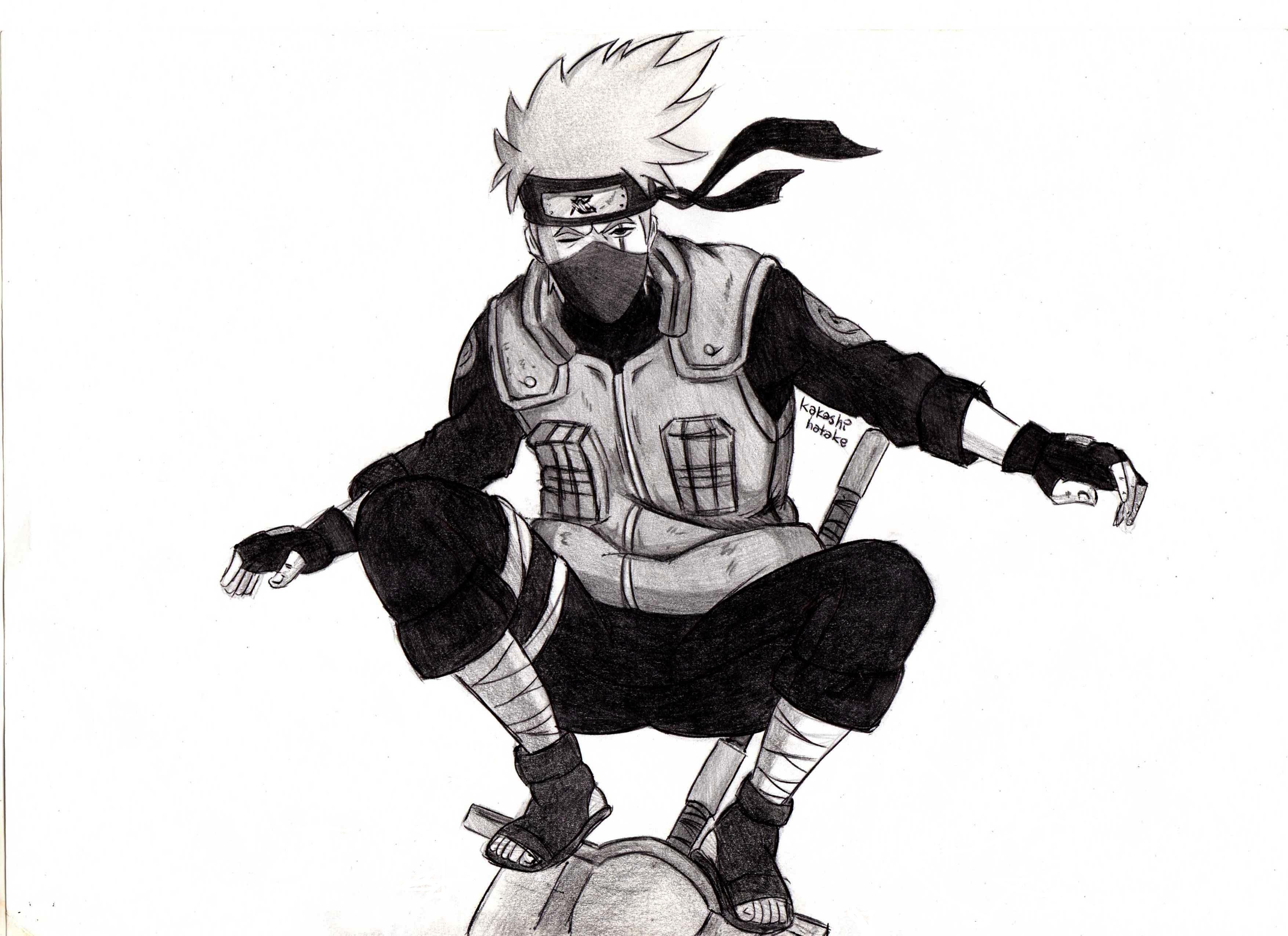 Kakashi Wallpaper Hd Black And White , HD Wallpaper & Backgrounds