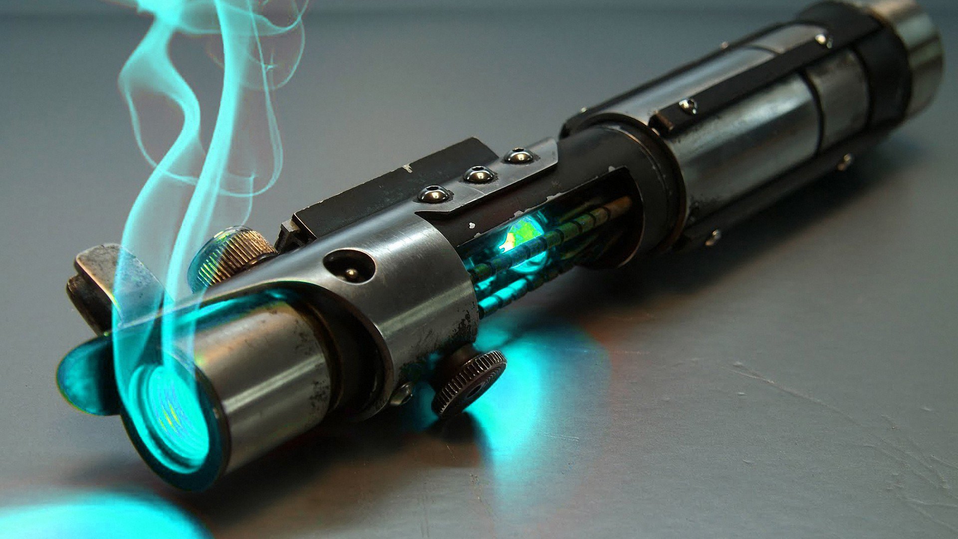 Lightsaber Digital Art Hd Wallpaper - Homemade Lightsaber , HD Wallpaper & Backgrounds