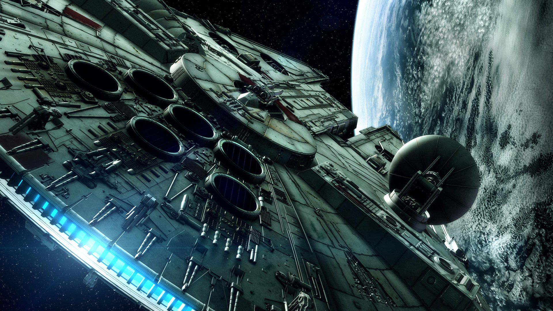 Star Wars Wallpaper Hd 1080p Widescreen Hd Wallpaper - Star Wars Wallpaper Millenium Falcon , HD Wallpaper & Backgrounds