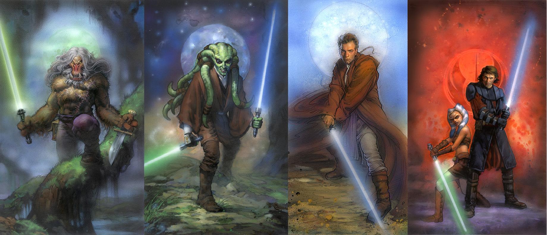 Star Wars Jedi Wallpaper Photo - Star Wars Artwork Jedi , HD Wallpaper & Backgrounds