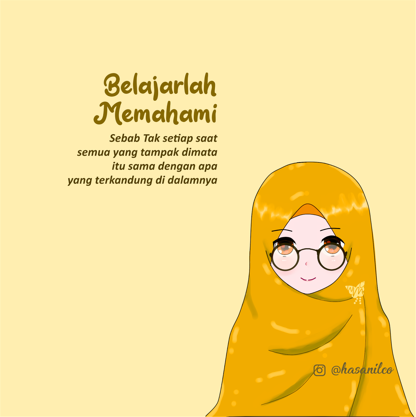 Kartun Muslimah Pakai Kacamata , HD Wallpaper & Backgrounds