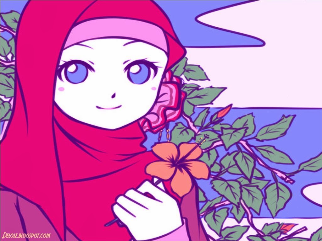 Koleksi Gambar Kartun Muslim Berpasangan - Kartun Muslimah Cantik Bergerak , HD Wallpaper & Backgrounds