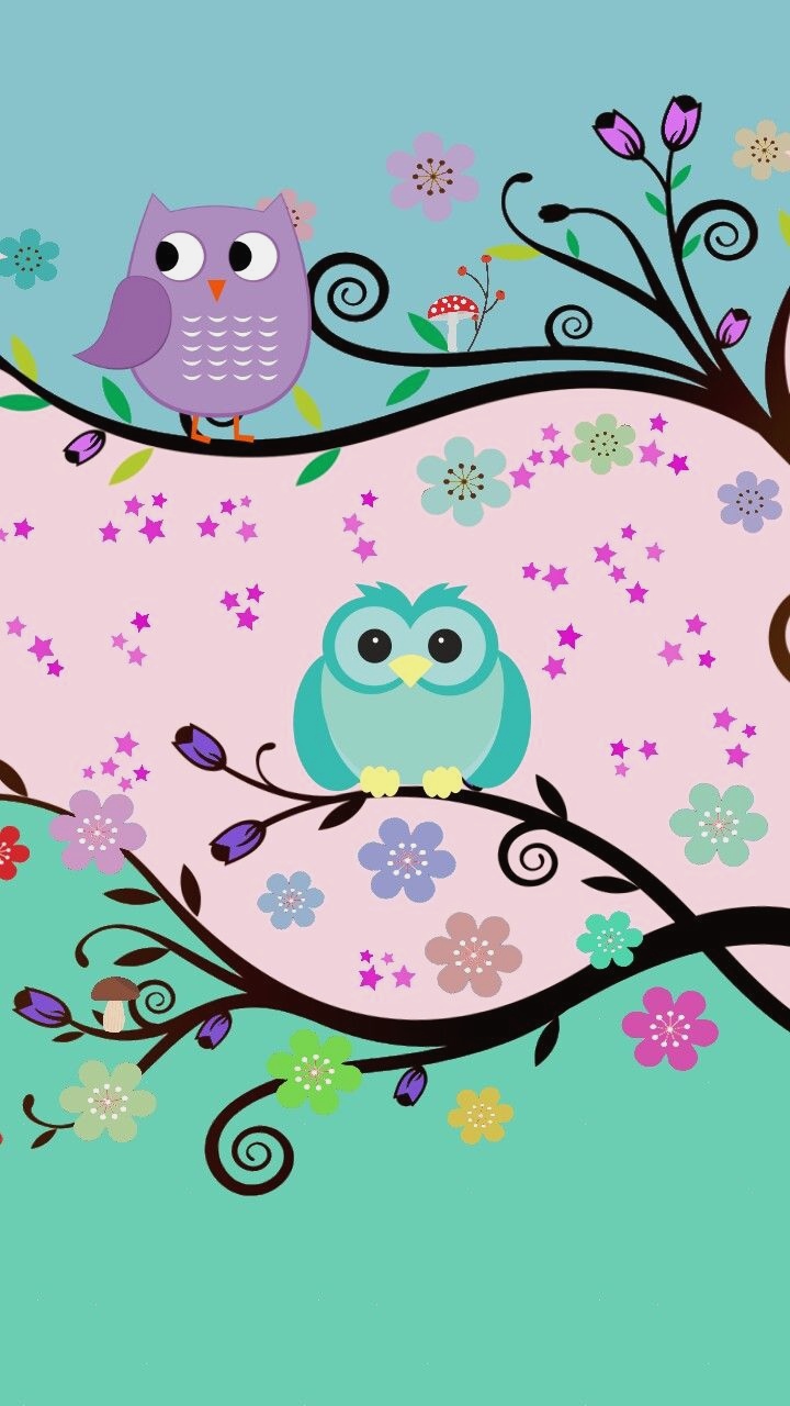 Gambar Wallpaper Kartun Owl - Fondos De Buhos Animados , HD Wallpaper & Backgrounds