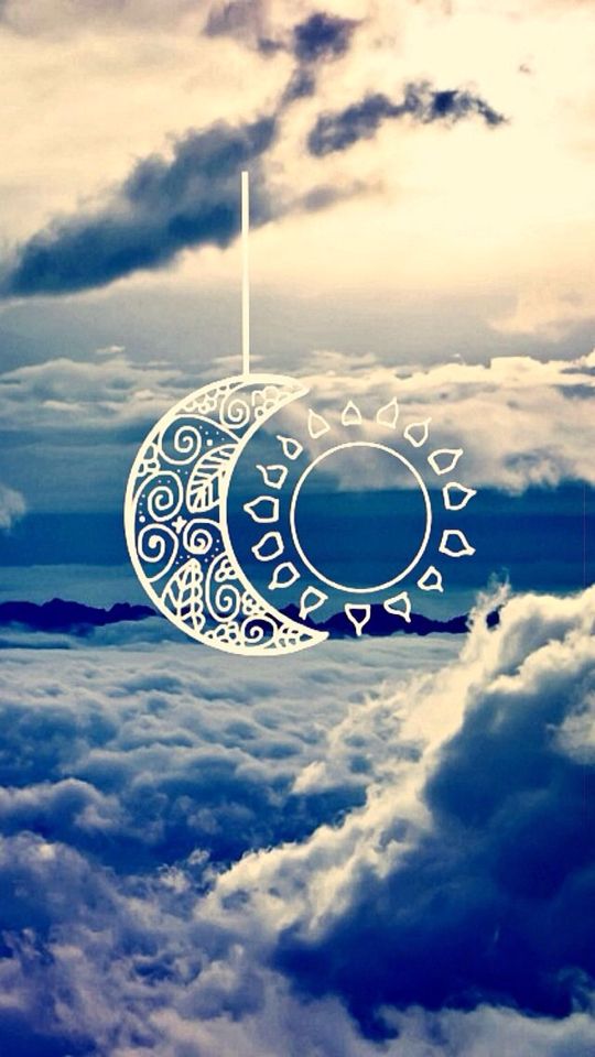 Moon And Sun Wallpaper Iphone Tumblr Boho, Best Phone - Fondos De Sol Y Luna , HD Wallpaper & Backgrounds