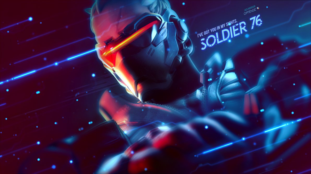 Overwatch Soldier 76 Wallpaper - Overwatch Soldier 76 Poster , HD Wallpaper & Backgrounds