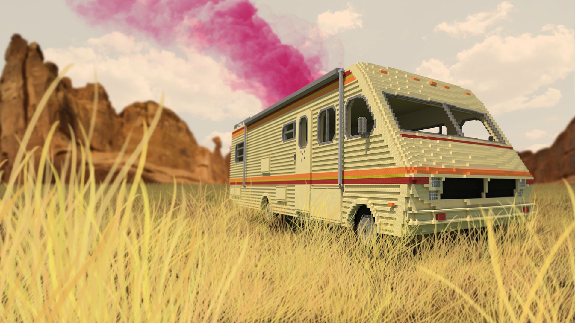 Minecraft Breaking Bad Rv Wallpaper - Breaking Bad Camping Car , HD Wallpaper & Backgrounds