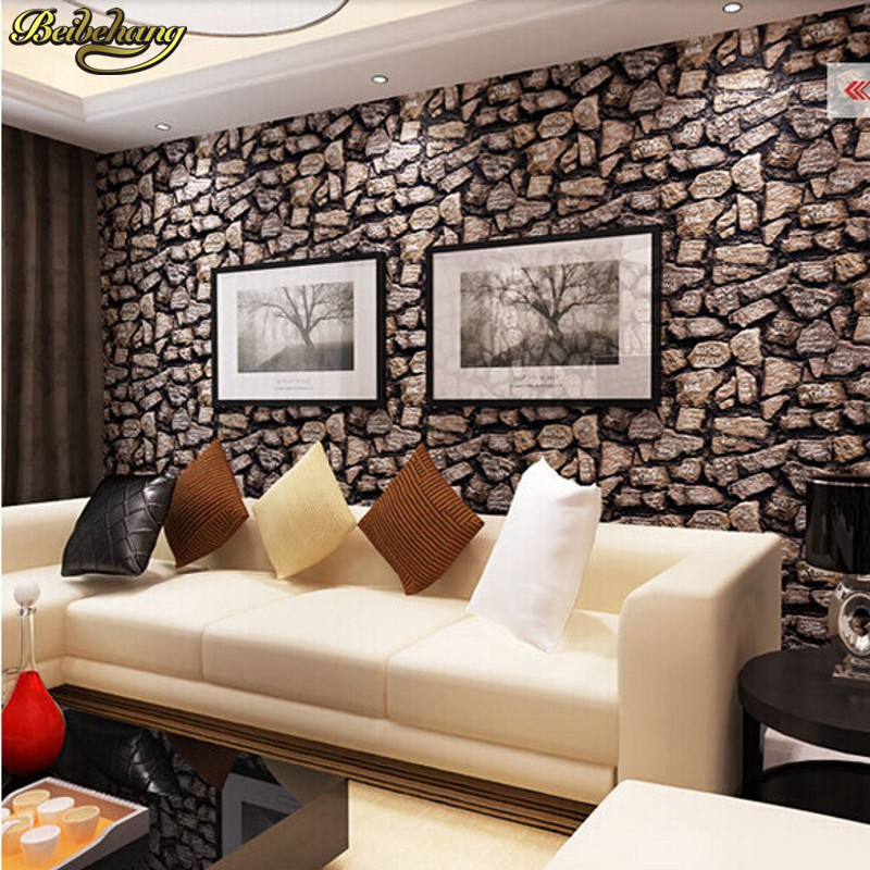 Beibehang Wallpaper Modern Pola Simulasi Batu Restoran - Oturma Odası Duvar Kağıdı Dekorasyon , HD Wallpaper & Backgrounds