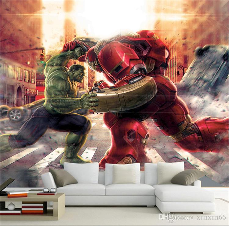Compre Personalizado De Dibujos Animados 3d Marvel - Avengers Age Of Ultron Hulk And Hulkbuster , HD Wallpaper & Backgrounds