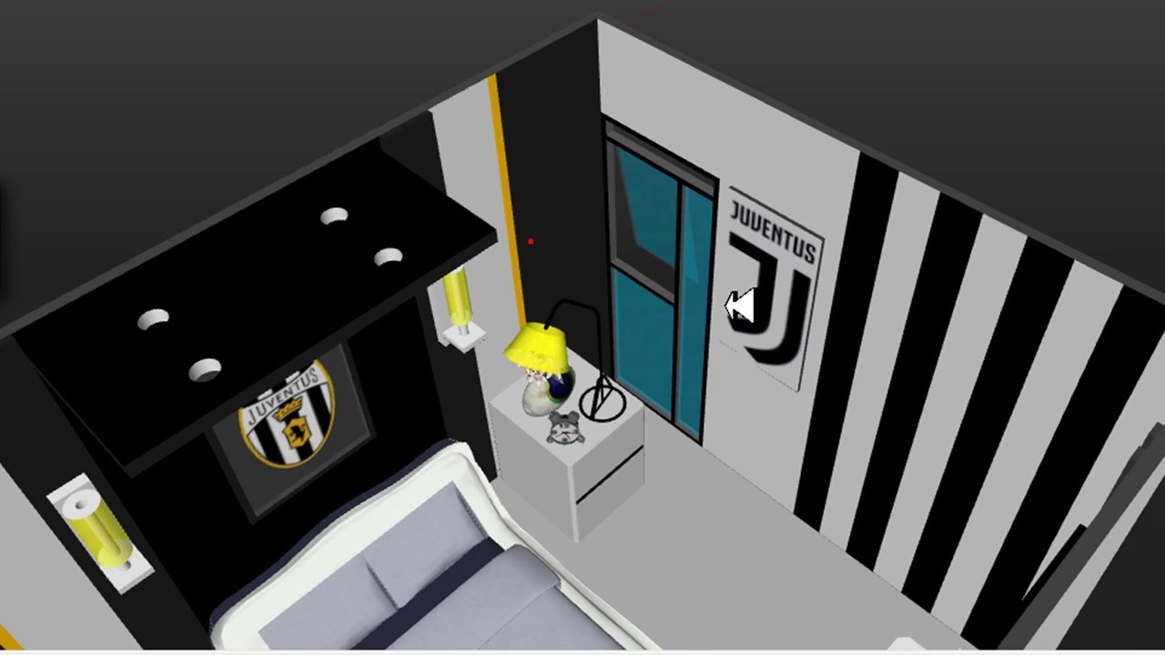 Download - Desain Kamar Tidur Tema Juventus , HD Wallpaper & Backgrounds