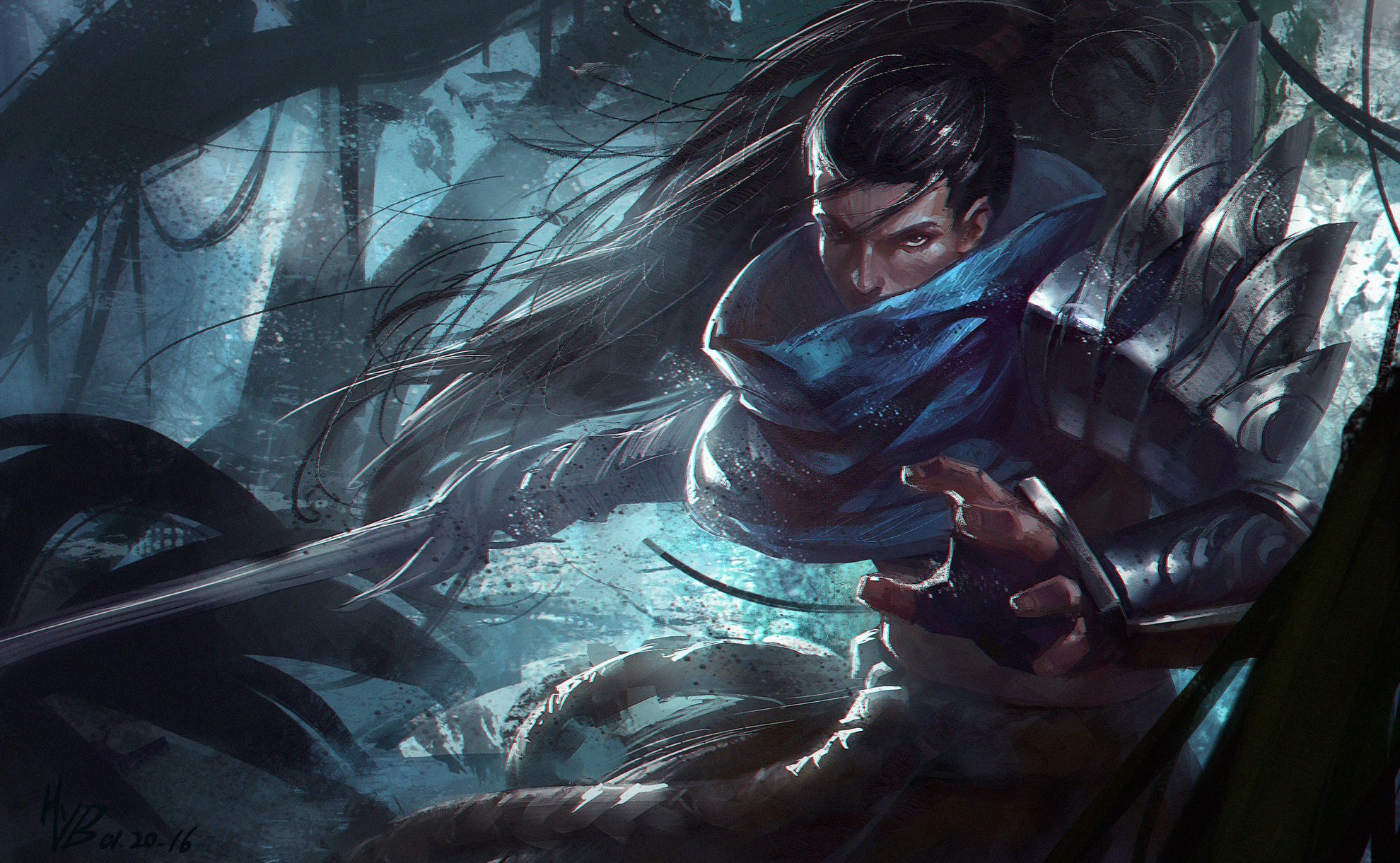 Hd Wallpaper - League Of Legends Yasuo Fan Art , HD Wallpaper & Backgrounds