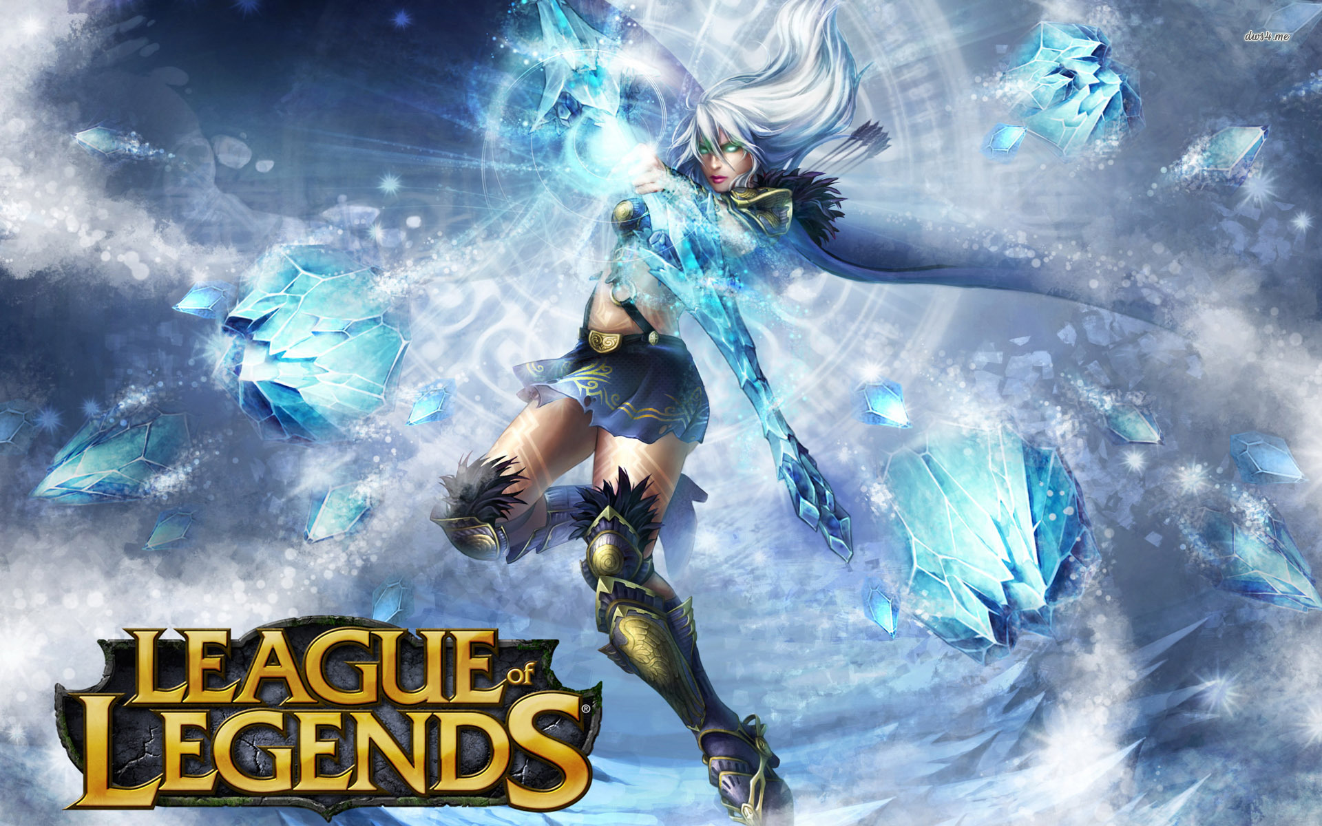 League Of Legends Wallpaper - League Of Legends Ice Girl , HD Wallpaper & Backgrounds