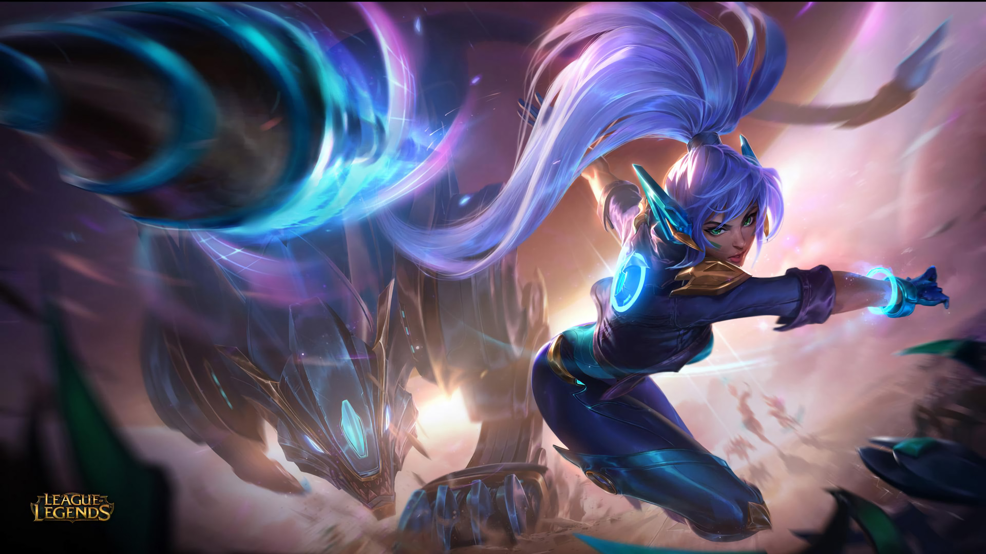 League Of Legends Splash Art Wallpaper - League Of Legends Super Galaxy Nidalee , HD Wallpaper & Backgrounds