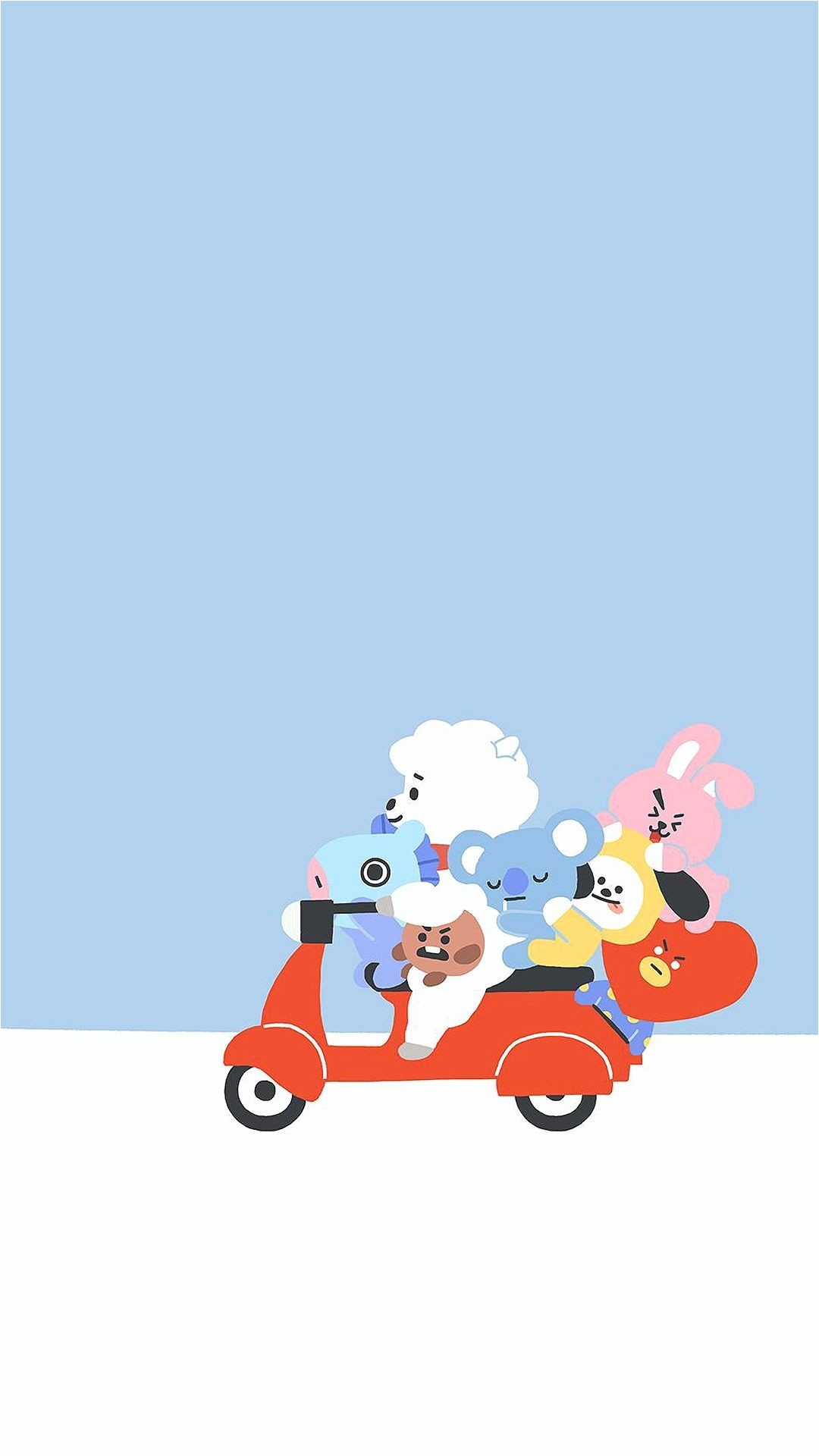 Wallpaper Line Lucu - Line Friends , HD Wallpaper & Backgrounds