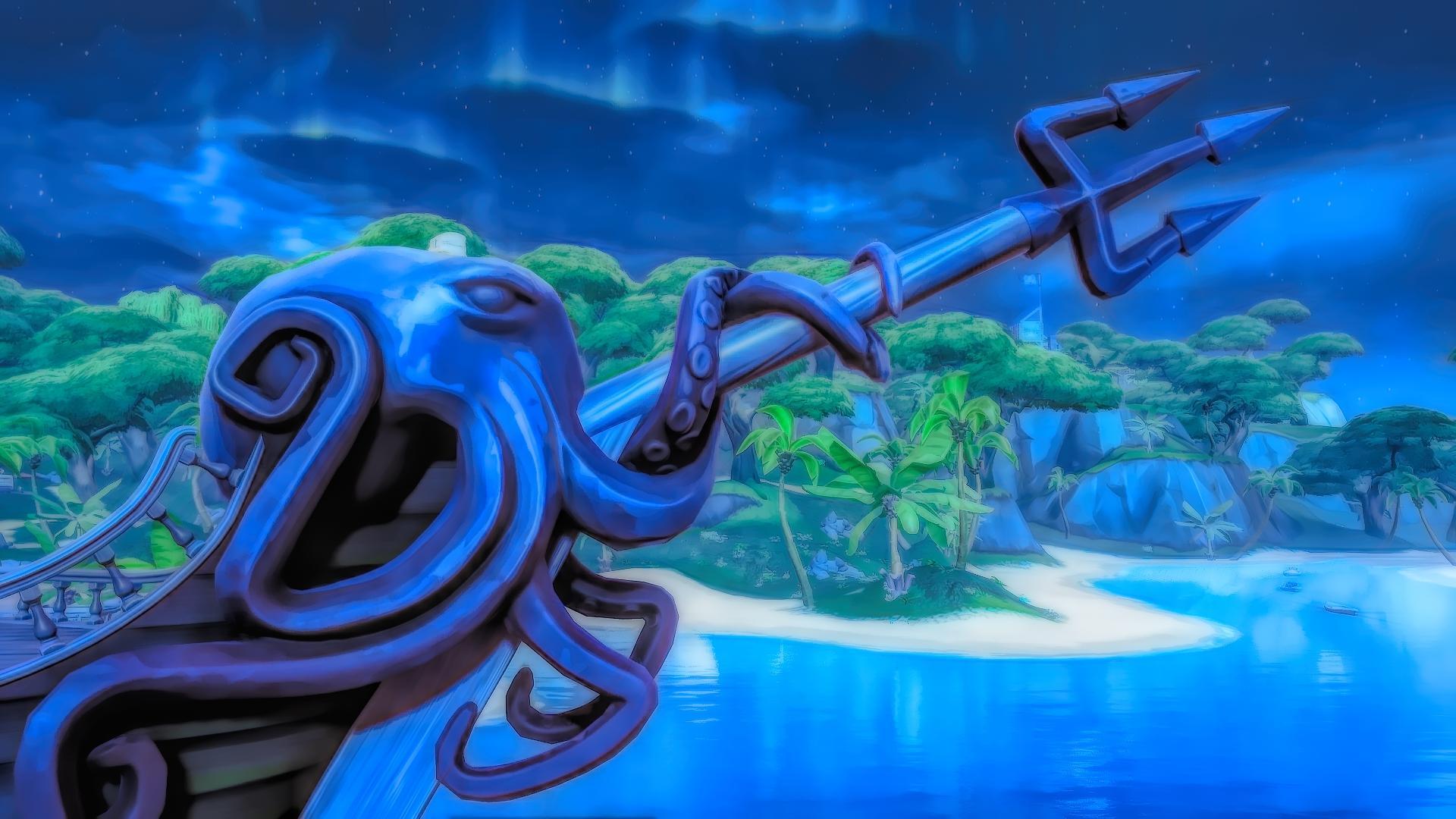 Octopus Pirate Ship - Fortnite Background Hd Pirate , HD Wallpaper & Backgrounds