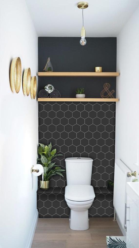 Awesome Tile Stickers & Removable Vinyl Wallpaper Designs - Grey Downstairs Toilet , HD Wallpaper & Backgrounds