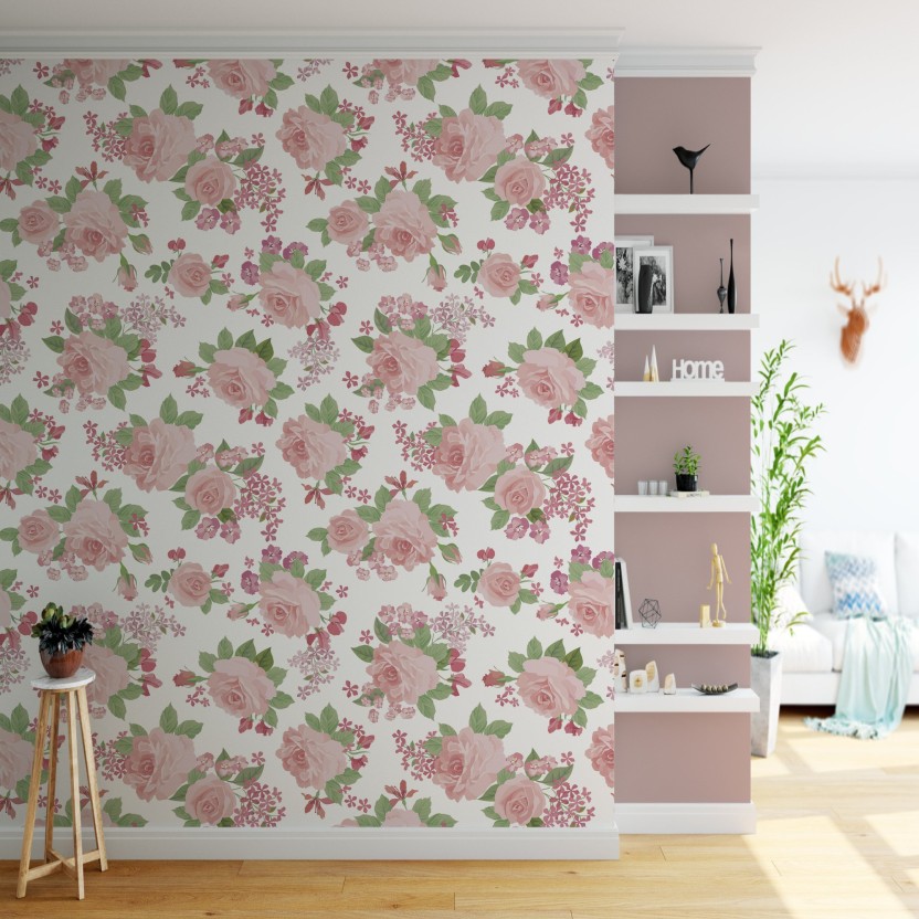 Destudio Large Flower Rose Posy Watercolor Plant Peel - Wall , HD Wallpaper & Backgrounds