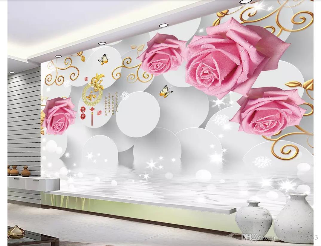 3d Wall Murals Wallpaper Custom Picture Mural Wall - Garden Roses , HD Wallpaper & Backgrounds