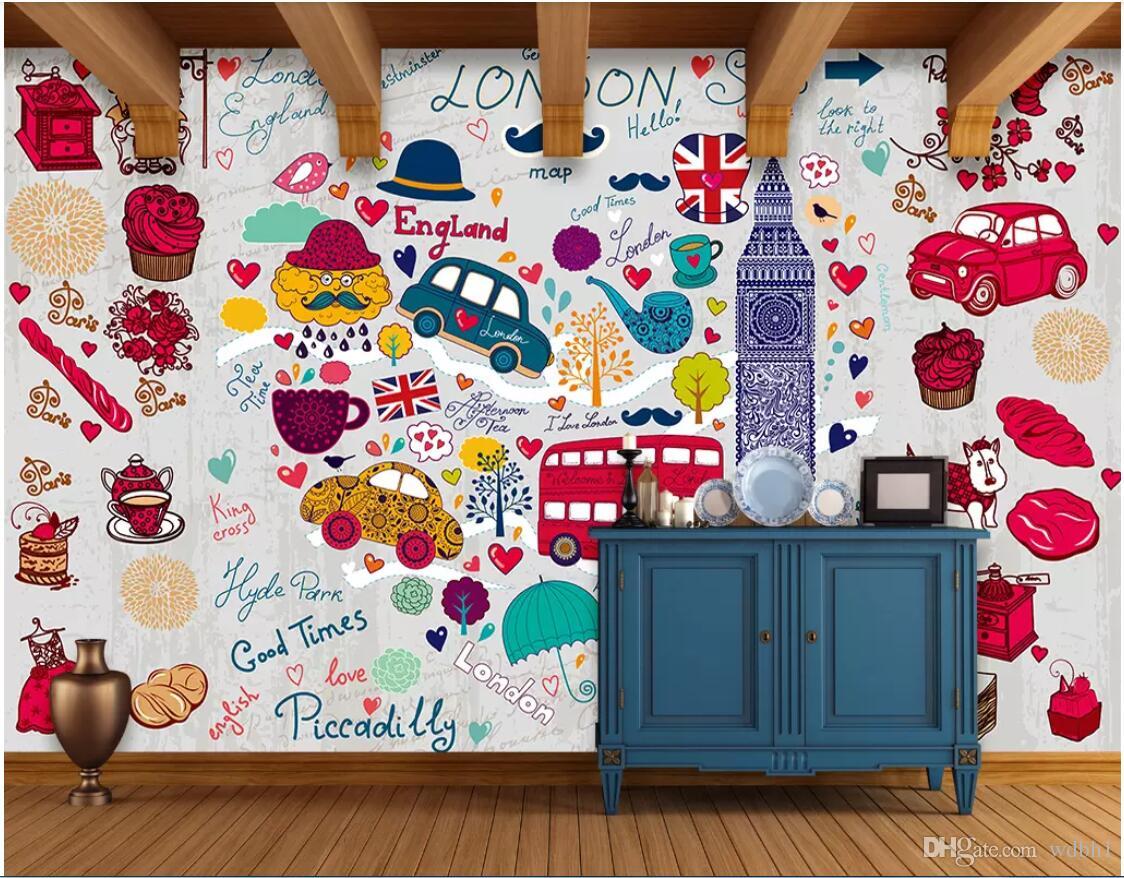 3d Room Wallpaper Custom Photo Mural British London - London Clipart Free Download , HD Wallpaper & Backgrounds