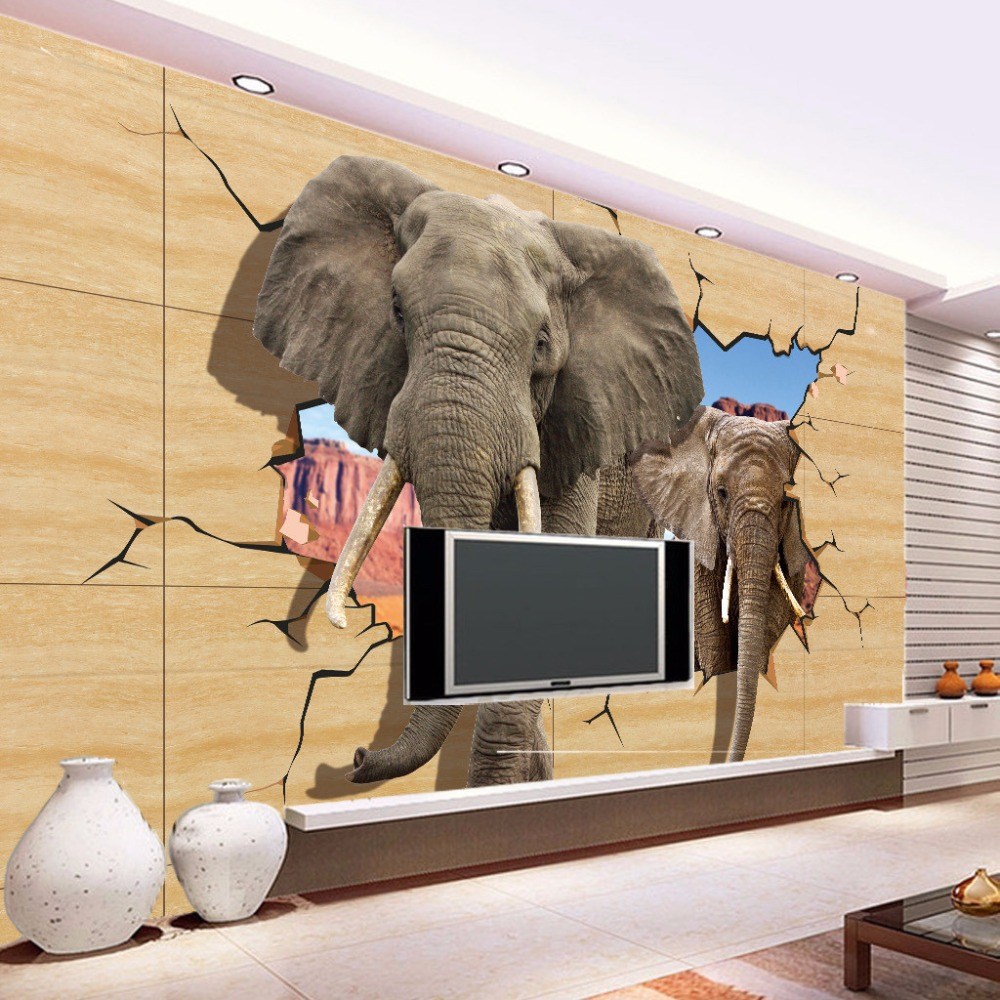 Wallpaper Gajah - Tranh 3d Động Vật , HD Wallpaper & Backgrounds