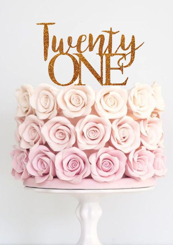 Pretty 21st Bday Pictures 21st Birthday Cake Toppers 802068