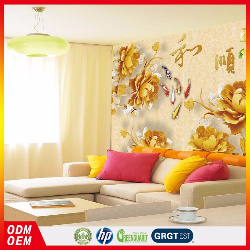 Efek 3d Lukisan Cina Wallpaper Bantuan Pohon Peony - Hp New , HD Wallpaper & Backgrounds