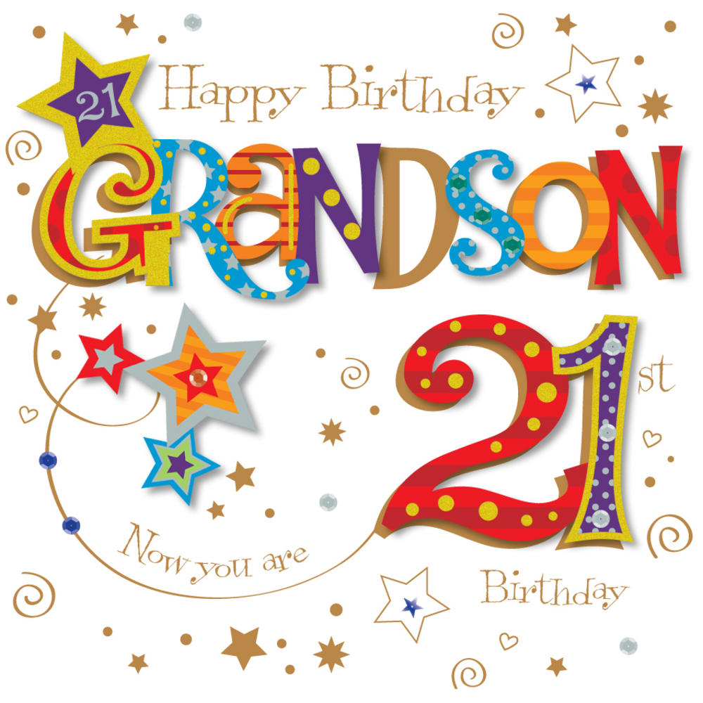 Happy Birthday Grandson Clipart - Happy 21st Birthday Messages For Grandson , HD Wallpaper & Backgrounds