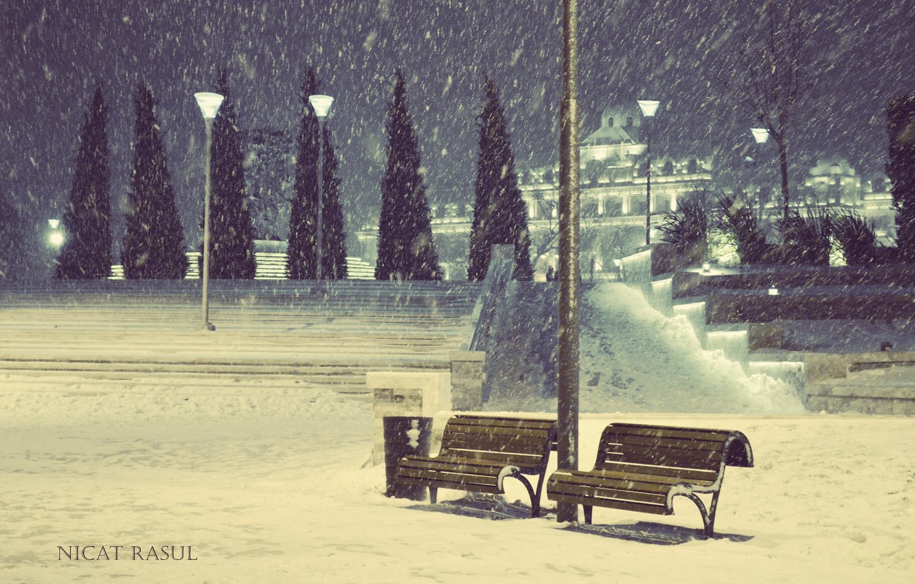 Photo Wallpaper City, Winter, Snow, Azerbaijan, Nice, - Azerbaijan In Winter , HD Wallpaper & Backgrounds