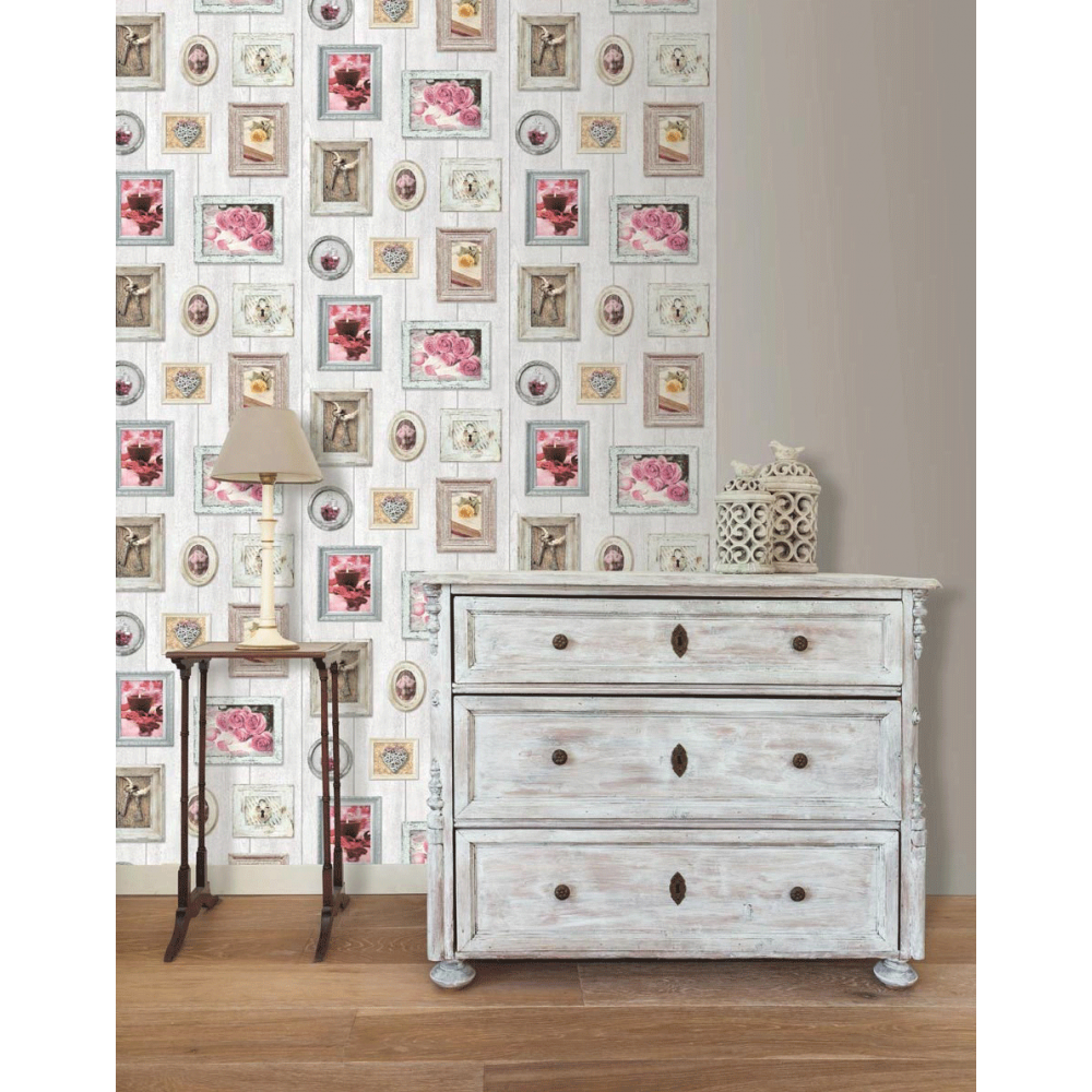 Muriva Home Sweet Home Wallpaper Cream Pink - Papier Peint Cadre , HD Wallpaper & Backgrounds