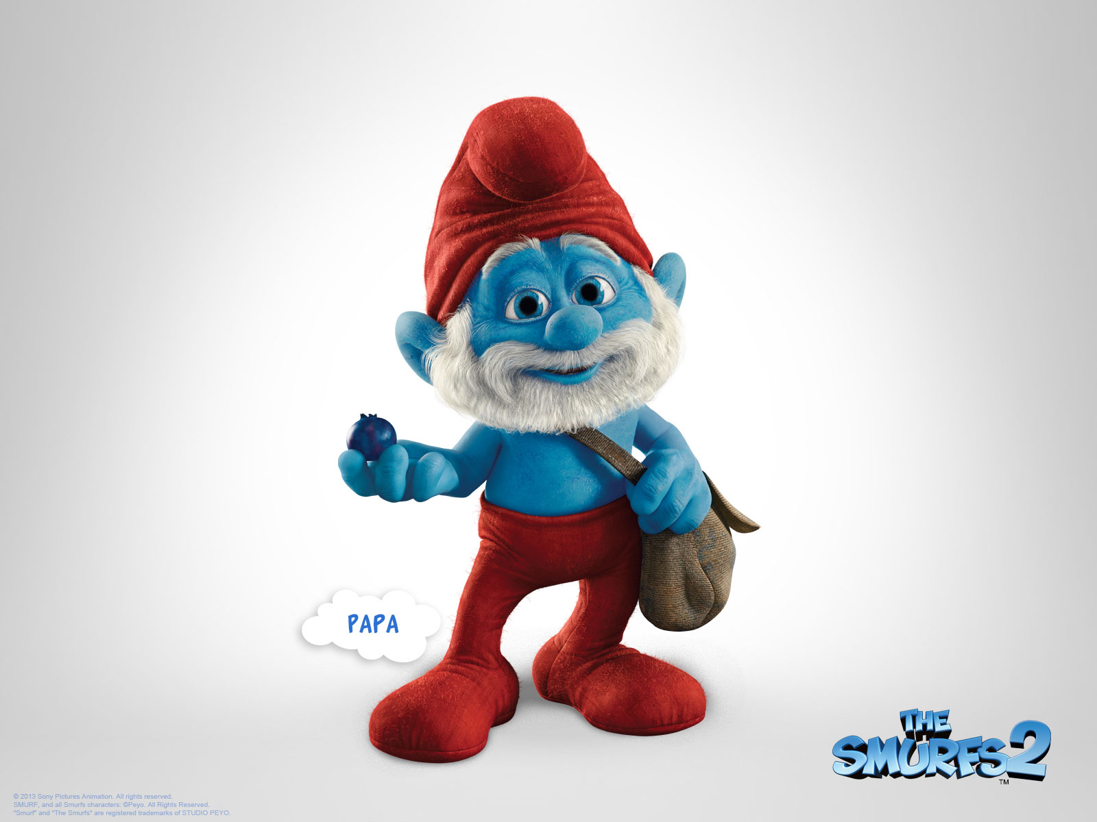 Kgw) Wallpapers Smurf - Smurfs 2 Papa Smurf , HD Wallpaper & Backgrounds