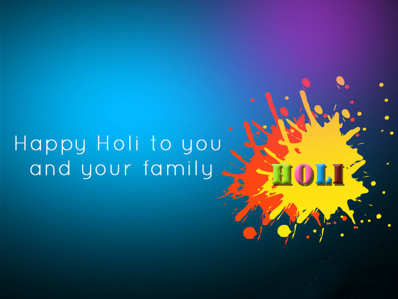 Happy Holi Wishes Hd Wallpapers - Happy Holi Wishes For Family , HD Wallpaper & Backgrounds