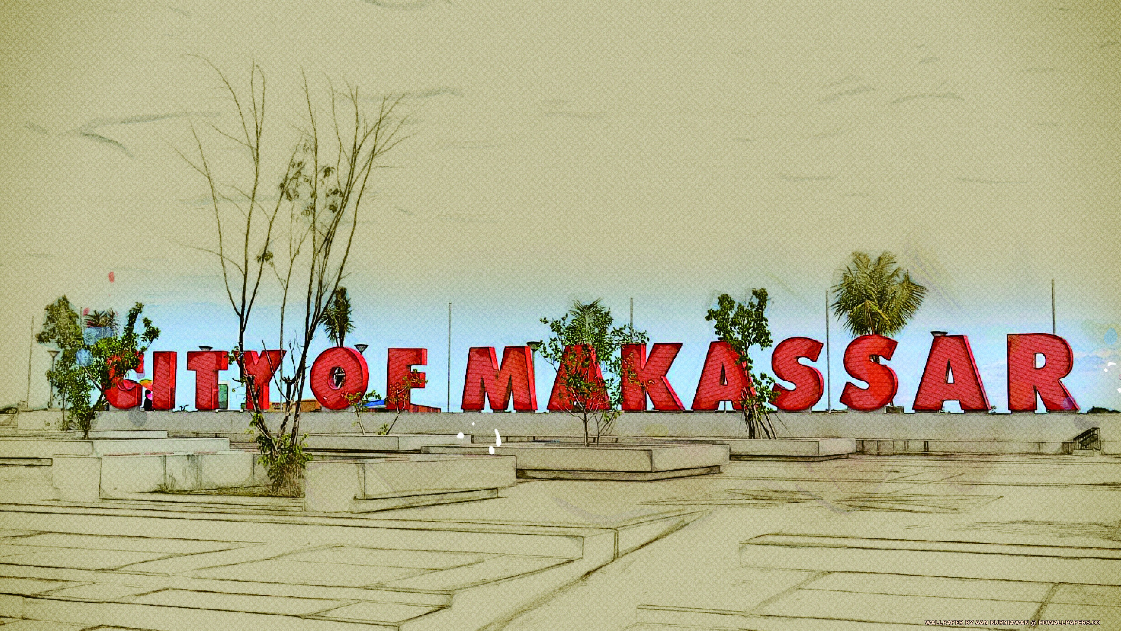City Of Makassar Retro 4k Uhd Wallpaper - Makassar , HD Wallpaper & Backgrounds