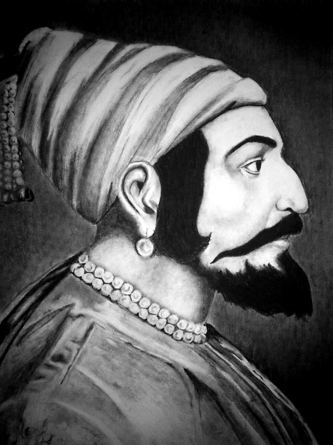 Chhatrapati Shivaji Maharaj - Chhatrapati Shivaji Maharaj Drawing , HD Wallpaper & Backgrounds